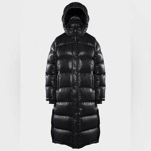 ARITZIA Super Puff Long Hi Gloss Black XXS 2XS